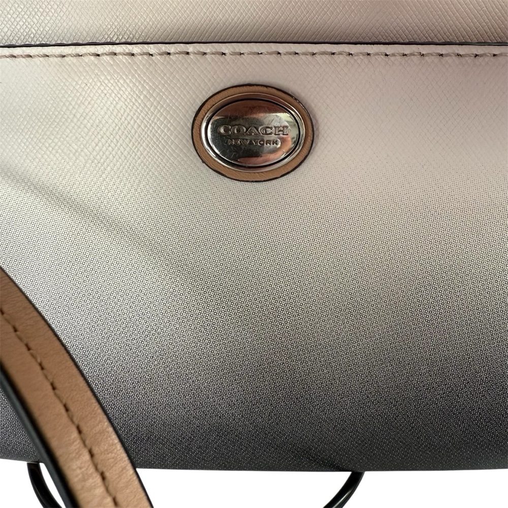 Rare Coach Peyton Ombre Go-Go Wristlet F51380 Silver/Charcoal - Picture 2 of 13